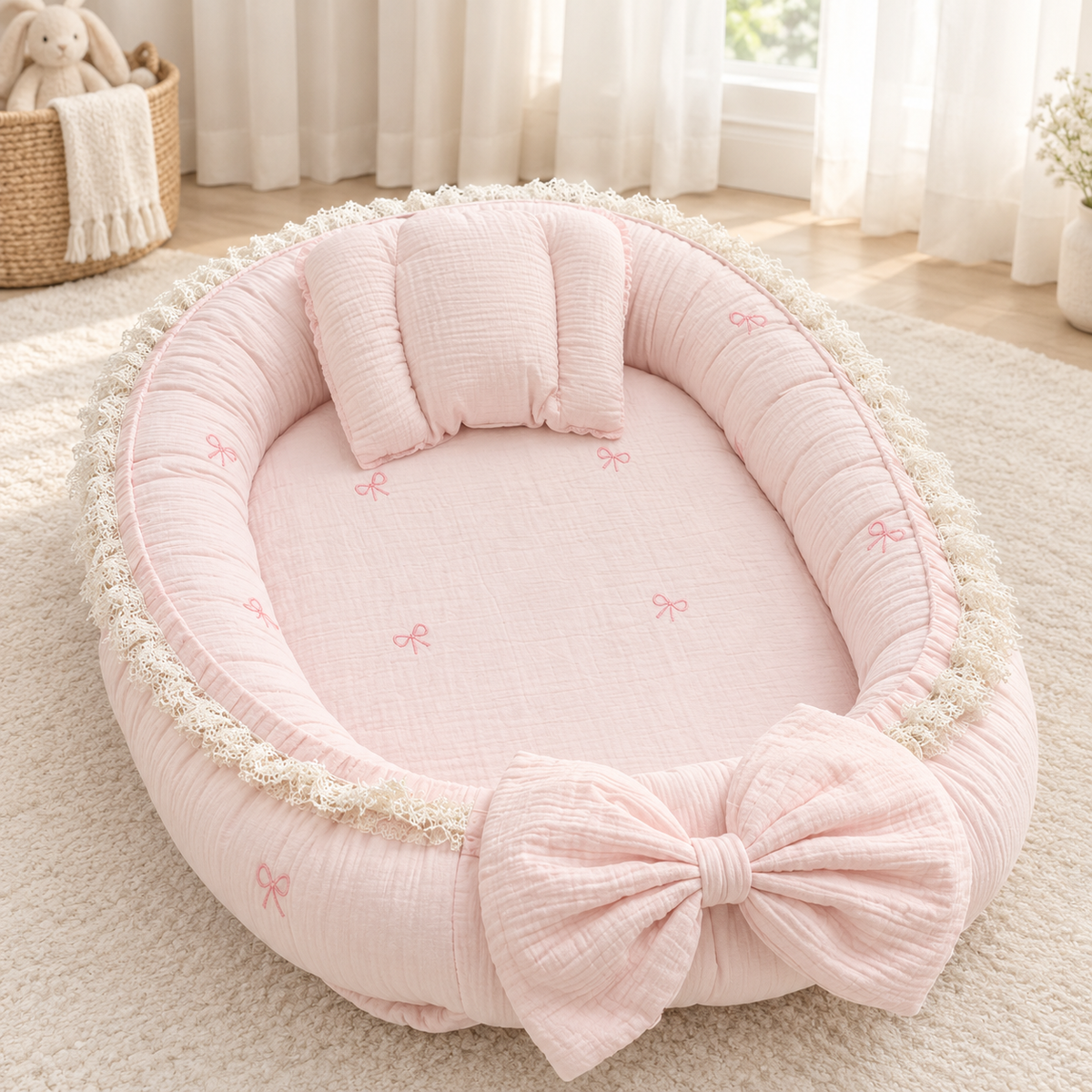 Pink Nest Bed – Fine Muslin
